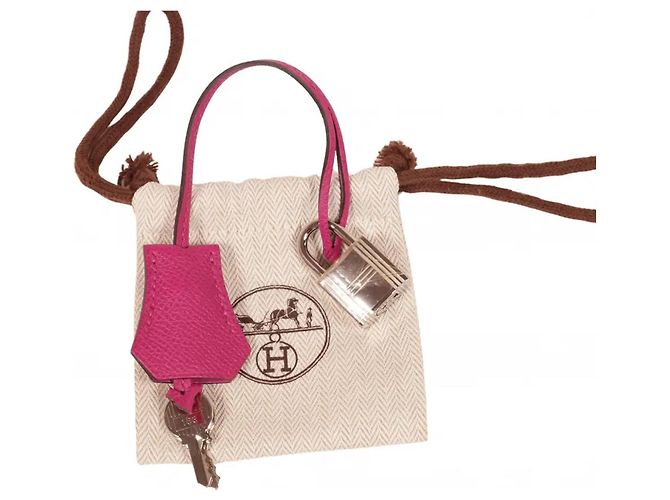 Hermès Clochette Hermes PHW Llave Rosa - vista 3