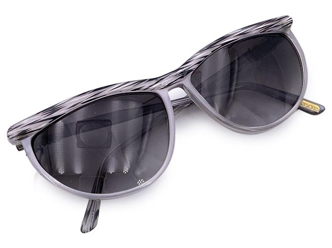 Gianni Versace Vintage Graue Acetat-Sonnenbrille 488 56/15 140mm - Ansicht 7