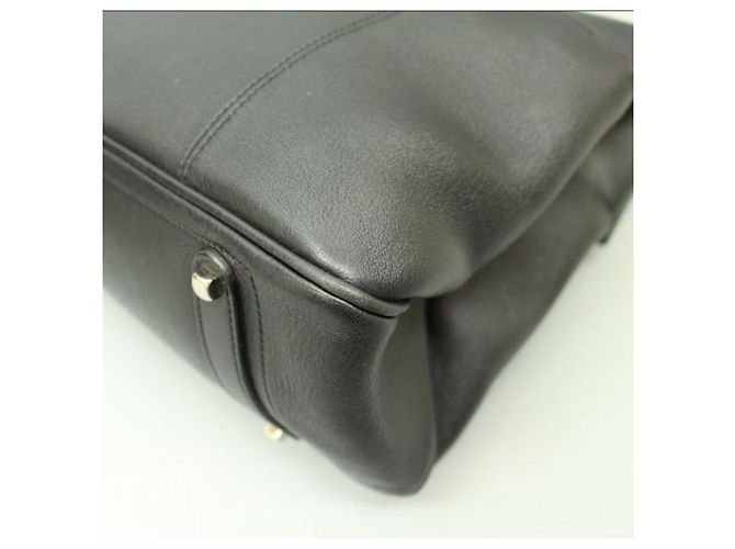 Borsa a spalla Salvatore Ferragamo in pelliccia nera Nero - vista 12