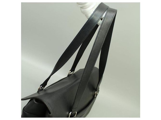 Borsa a spalla Salvatore Ferragamo in pelliccia nera Nero - vista 14