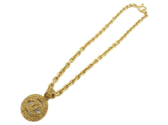 Collar Chanel dorado con colgante - vista 2