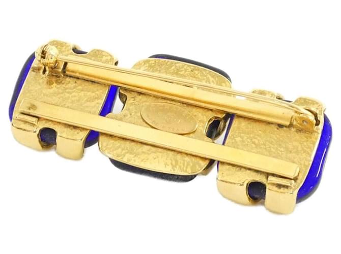 Spilla Chanel Blu e Oro D'oro - vista 2