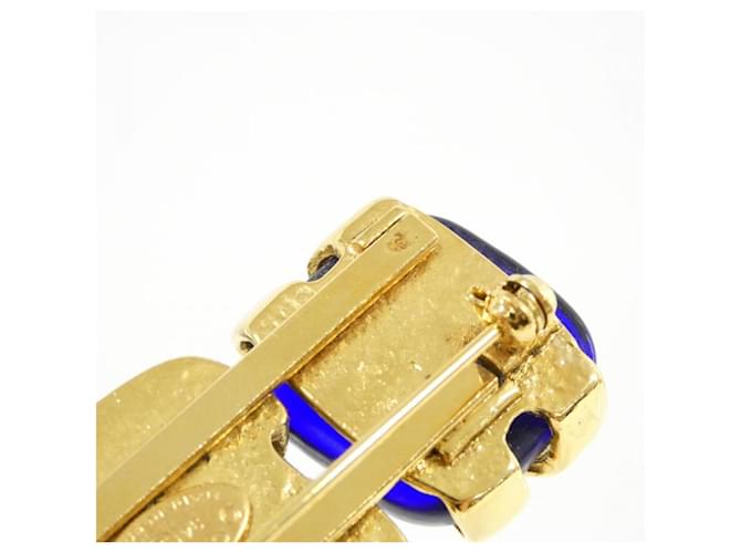 Spilla Chanel Blu e Oro D'oro - vista 3