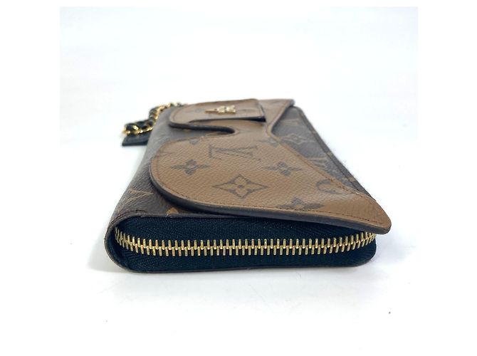 Louis Vuitton Monogram Reverse Zippy Geldbörse Braun Monogramm - Ansicht 3