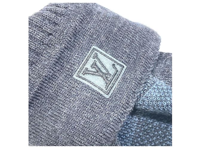 Strickhandschuhe Petit Gon Damier Graphite M70008 von Louis Vuitton Braun Blau - Ansicht 4