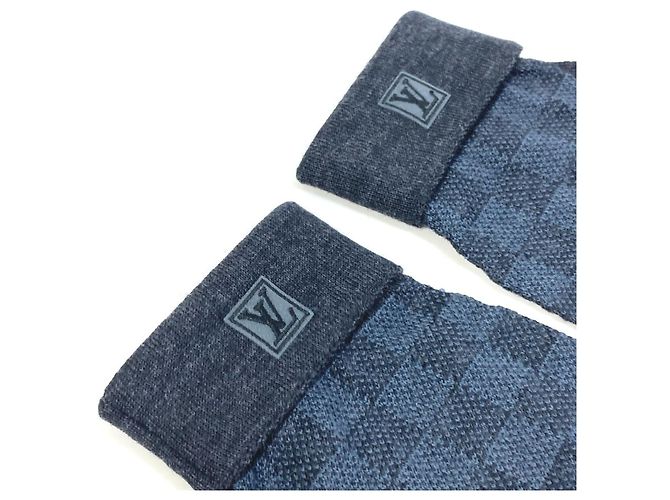 Strickhandschuhe Petit Gon Damier Graphite M70008 von Louis Vuitton Braun Blau - Ansicht 6