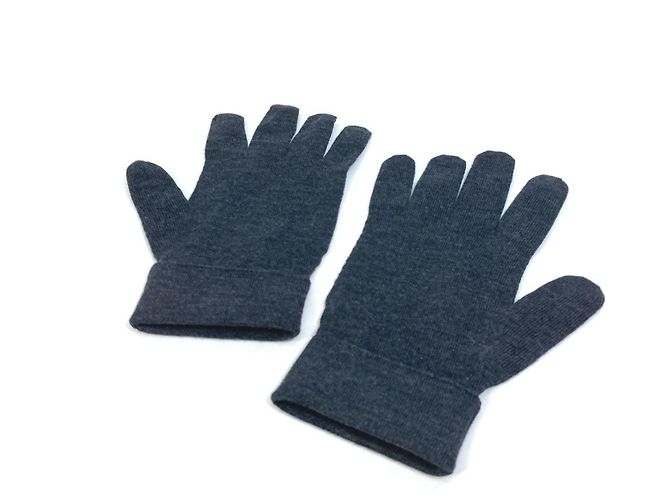 Strickhandschuhe Petit Gon Damier Graphite M70008 von Louis Vuitton Braun Blau - Ansicht 7