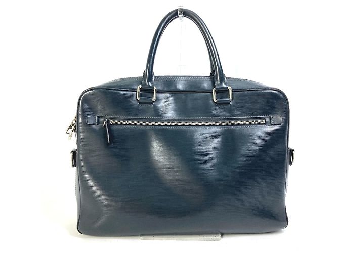 Bolso de documento de cuero Epi Louis Vuitton Azul Azul marino - vista 2
