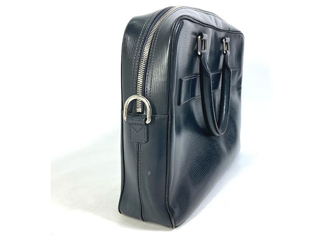 Bolso de documento de cuero Epi Louis Vuitton Azul Azul marino - vista 3