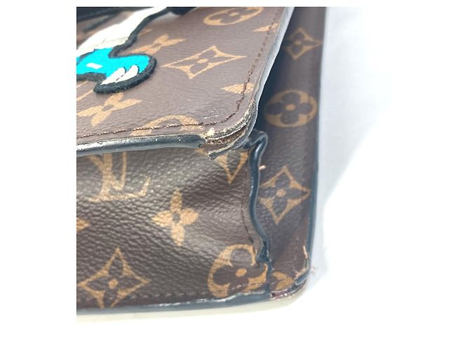 Borsa Sac Plat 2-Way LV Friends Monogramma Louis Vuitton Marrone - vista 6