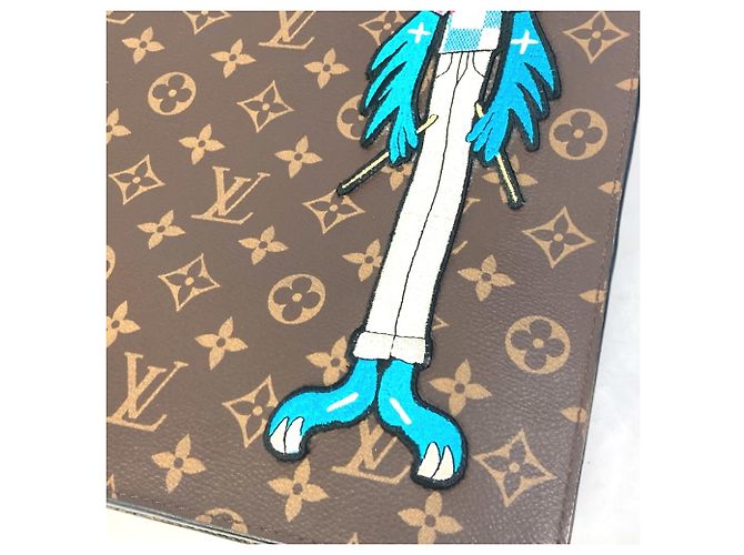 Borsa Sac Plat 2-Way LV Friends Monogramma Louis Vuitton Marrone - vista 9