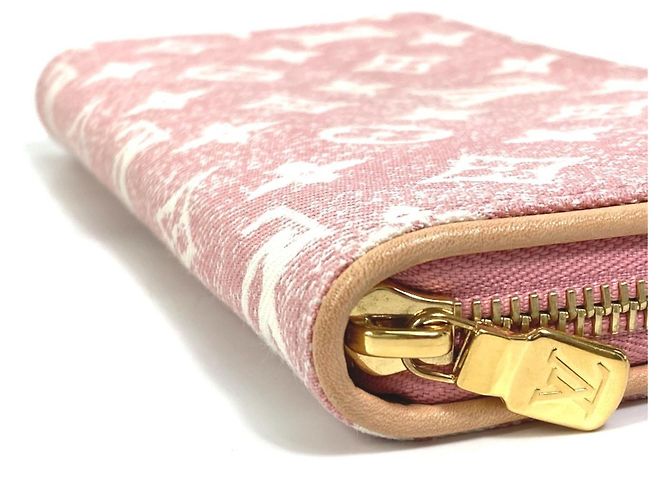 Cartera larga de denim Monogram Louis Vuitton Rosa - vista 10