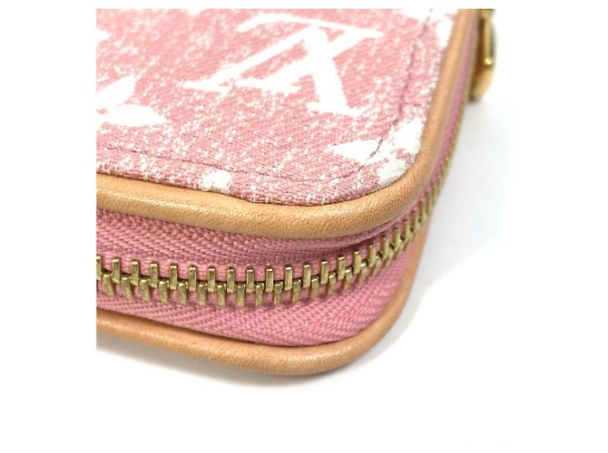 Cartera larga de denim Monogram Louis Vuitton Rosa - vista 13