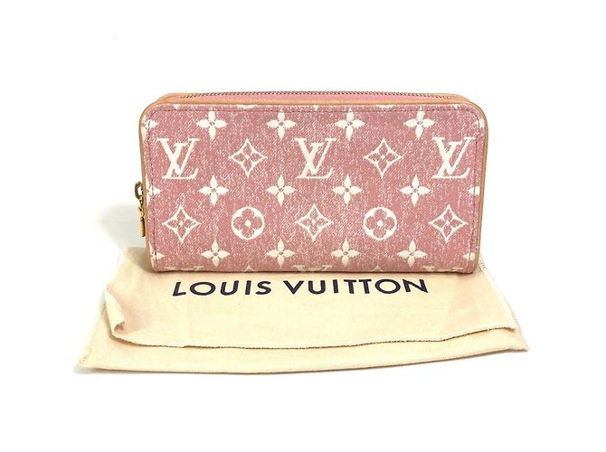 Cartera larga de denim Monogram Louis Vuitton Rosa - vista 14