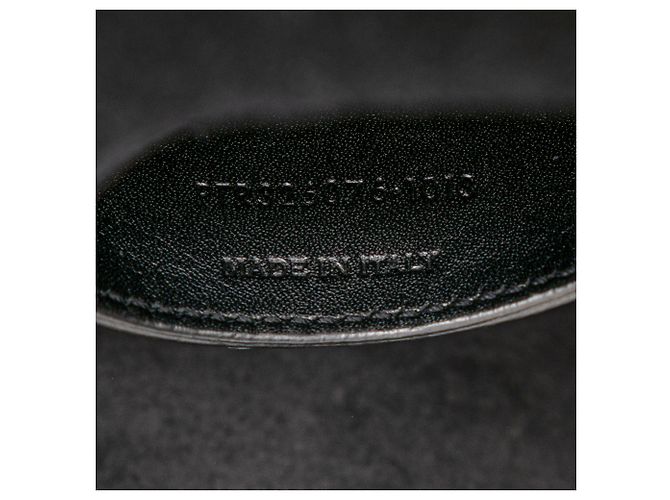Borsa a tracolla in pelle nera Monogram Kate con frange di Saint Laurent Nero - vista 6