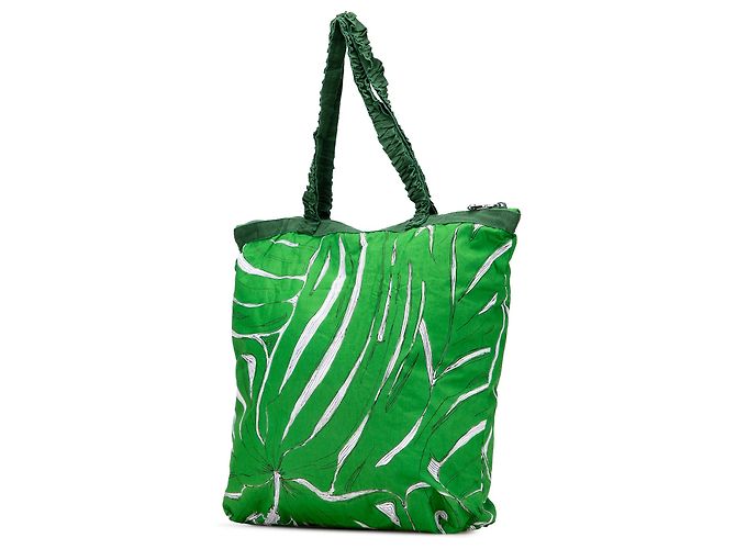 Miu Miu Tote Ivy de lona verde impresa - vista 2