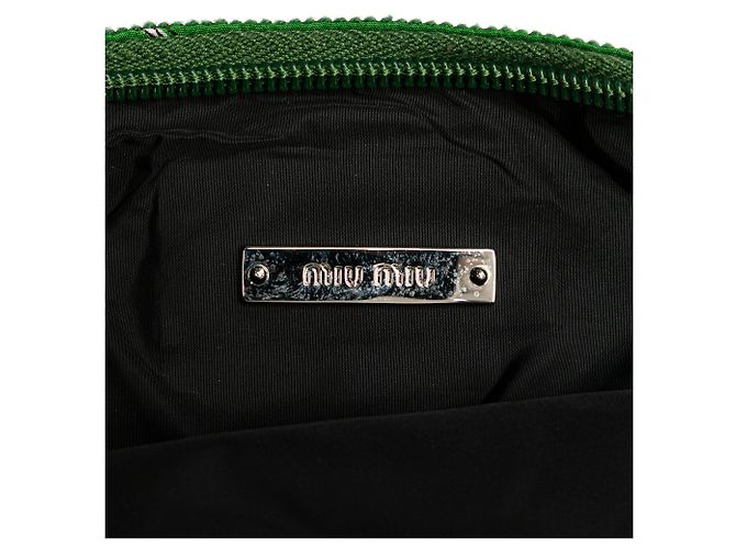 Miu Miu Tote Ivy de lona verde impresa - vista 5