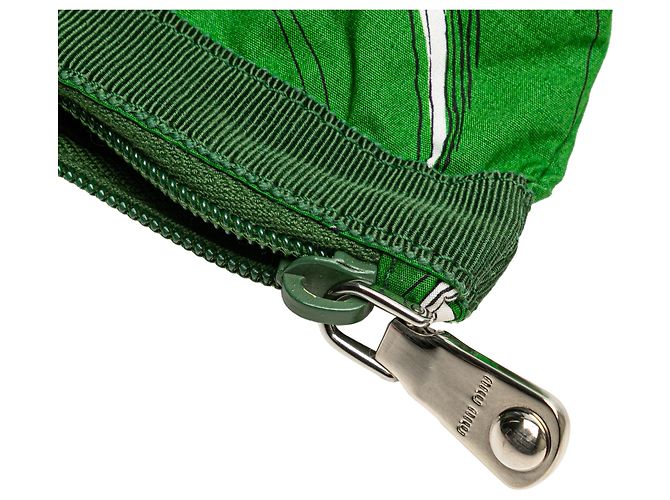 Miu Miu Tote Ivy de lona verde impresa - vista 6