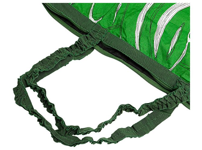 Miu Miu Tote Ivy de lona verde impresa - vista 8