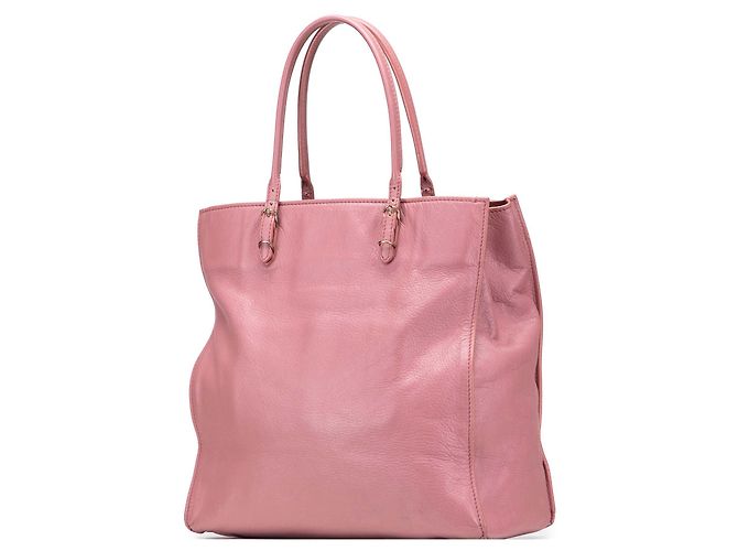 Balenciaga Pink Leder Papier A5 Tote - Ansicht 2