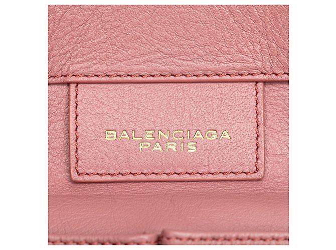 Balenciaga Pink Leder Papier A5 Tote - Ansicht 5