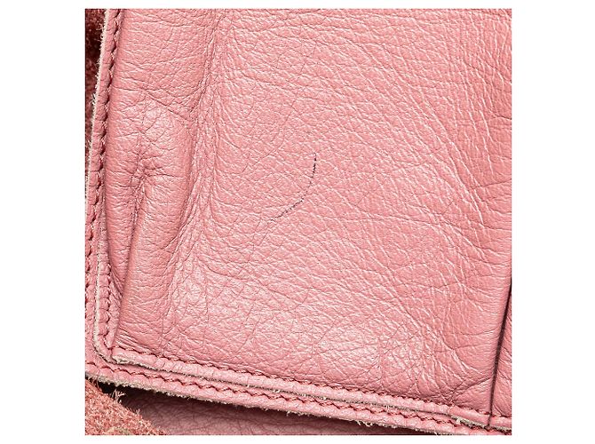 Balenciaga Pink Leder Papier A5 Tote - Ansicht 7