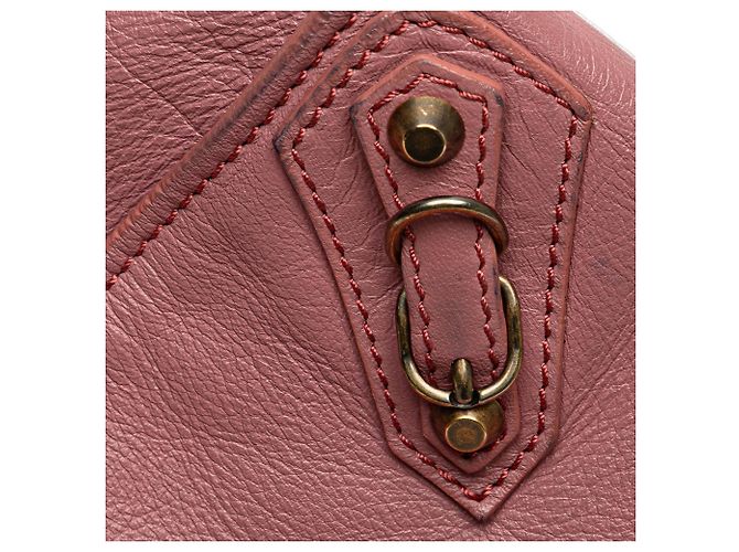 Balenciaga Pink Leder Papier A5 Tote - Ansicht 8