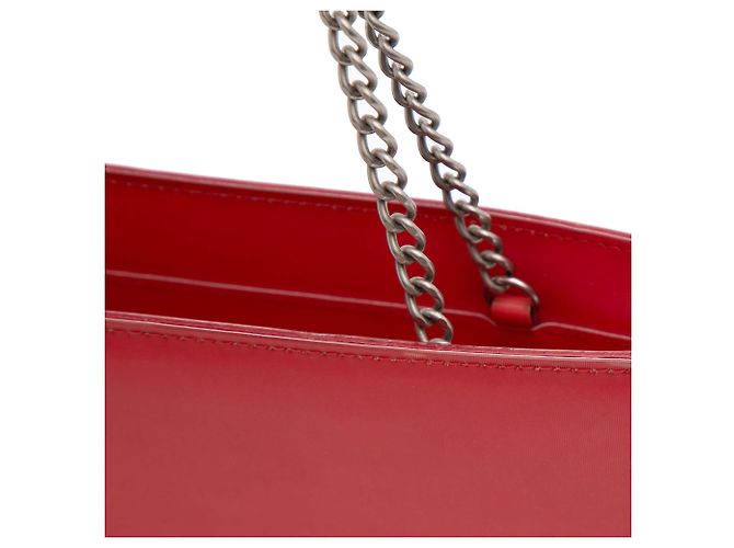 Borsa a spalla olografica CC in vinile rosso Chanel - vista 10
