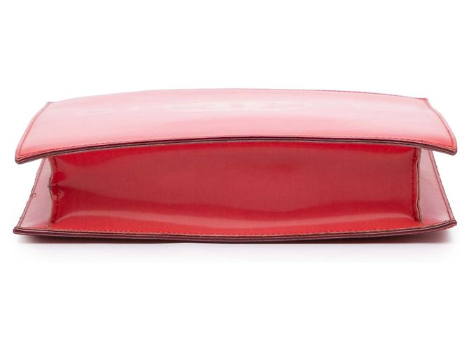 Borsa a spalla olografica CC in vinile rosso Chanel - vista 3