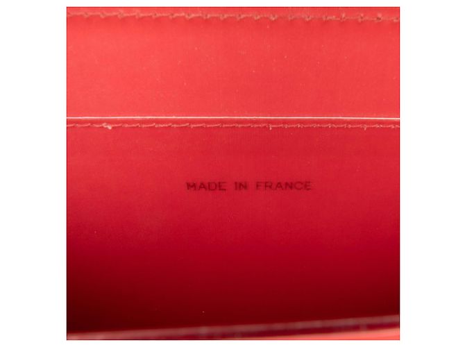 Borsa a spalla olografica CC in vinile rosso Chanel - vista 5
