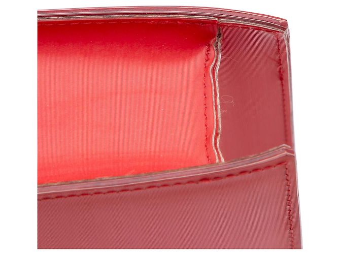 Borsa a spalla olografica CC in vinile rosso Chanel - vista 7