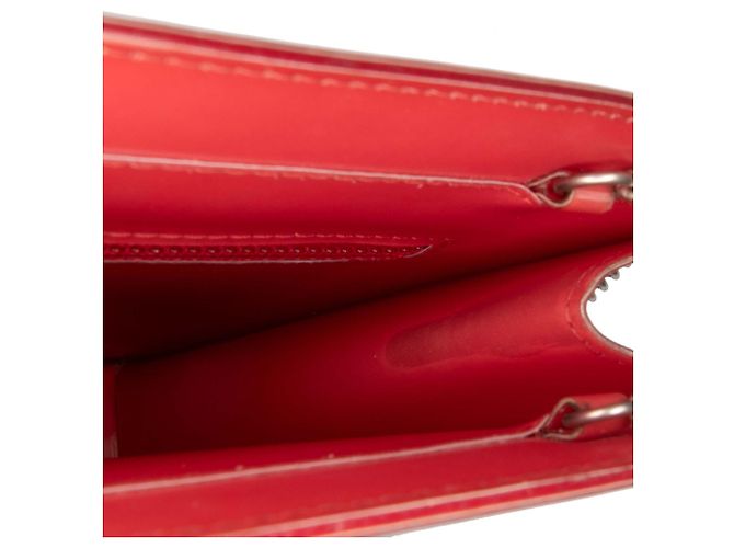 Borsa a spalla olografica CC in vinile rosso Chanel - vista 8