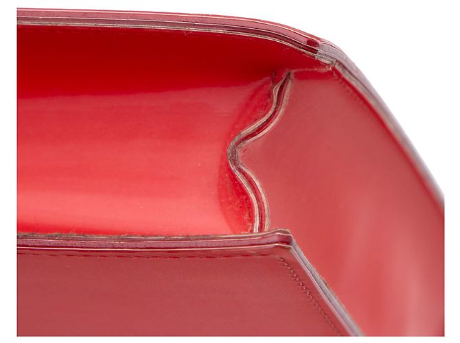 Borsa a spalla olografica CC in vinile rosso Chanel - vista 9