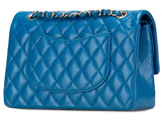 Chanel Blu Medio Classico Caviar Doppio - vista 2