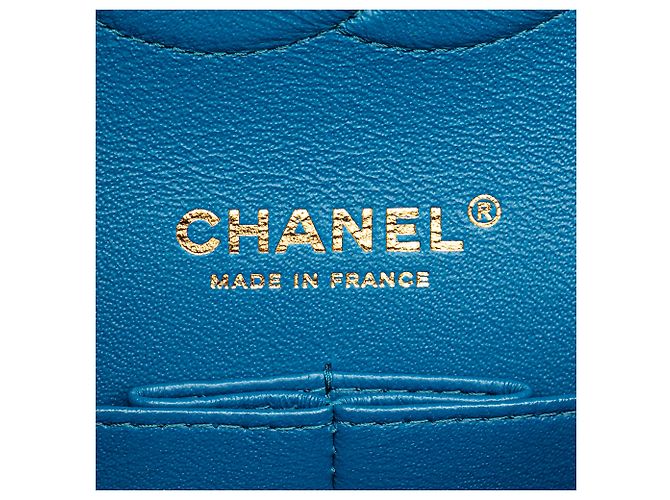 Chanel Blu Medio Classico Caviar Doppio - vista 5