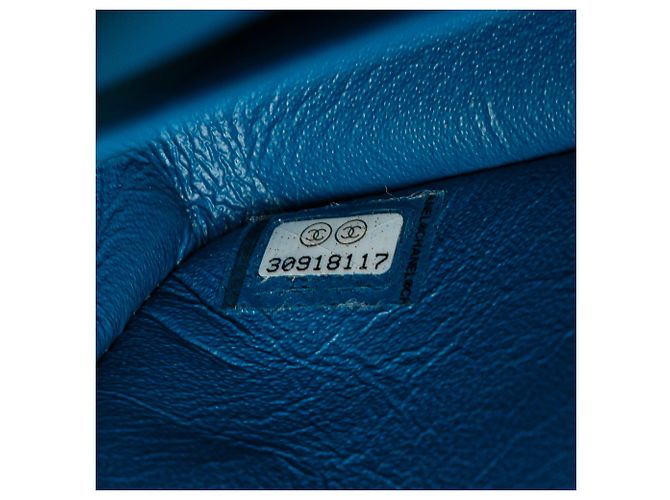 Chanel Blu Medio Classico Caviar Doppio - vista 6
