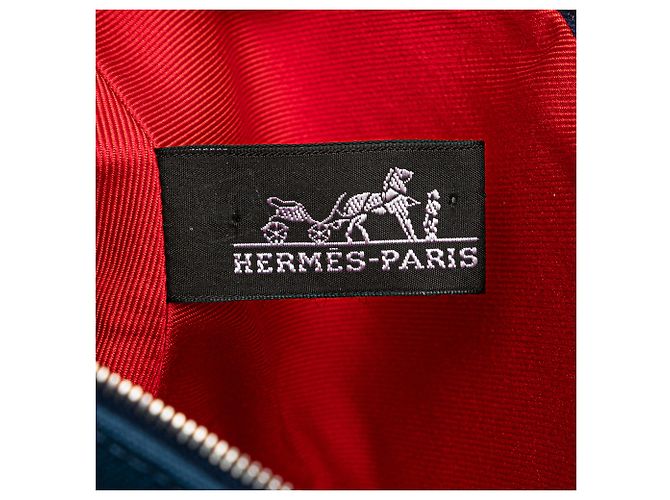 Pochette Mini Toile Palmyre Blu Hermès - vista 5