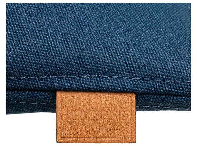 Pochette Mini Toile Palmyre Blu Hermès - vista 8