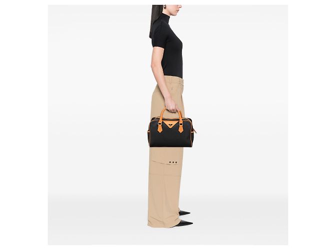 Borsa Boston Saint Laurent in PVC nero - vista 11