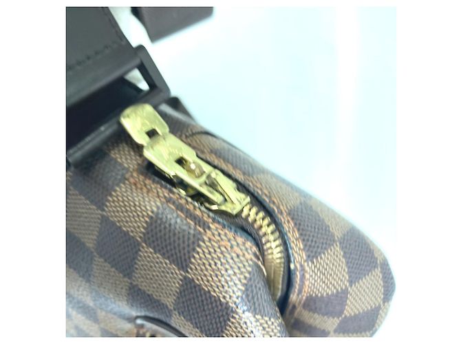 Borsa a Spalla Louis Vuitton Damier Olaf MM Marrone Damier ebene - vista 7