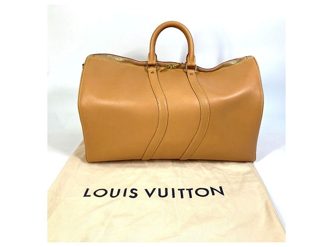 Borsa da viaggio Louis Vuitton Keepall Bandoulière 50 Beige - vista 15