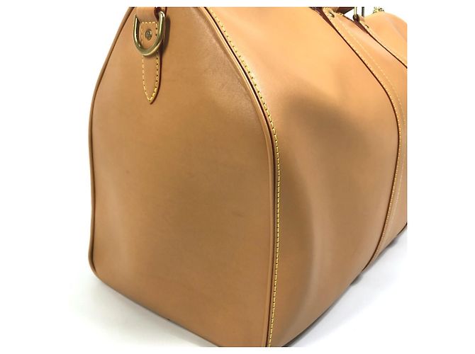 Borsa da viaggio Louis Vuitton Keepall Bandoulière 50 Beige - vista 5