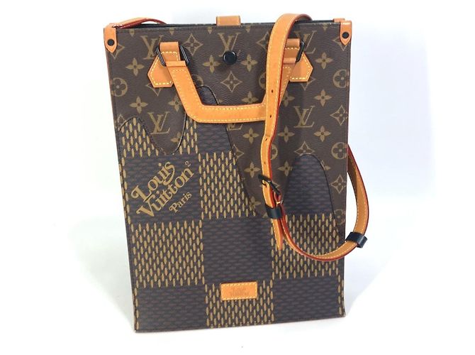 Sac à main mini Damier Giant N40355 de Louis Vuitton Marron Damier ebène - vue 14
