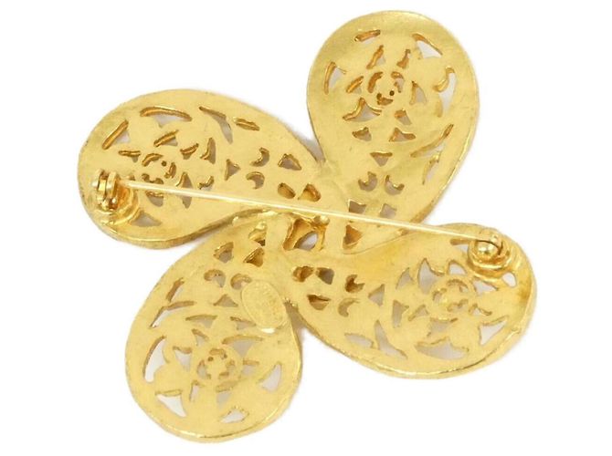 Spilla Chanel dorata D'oro - vista 2