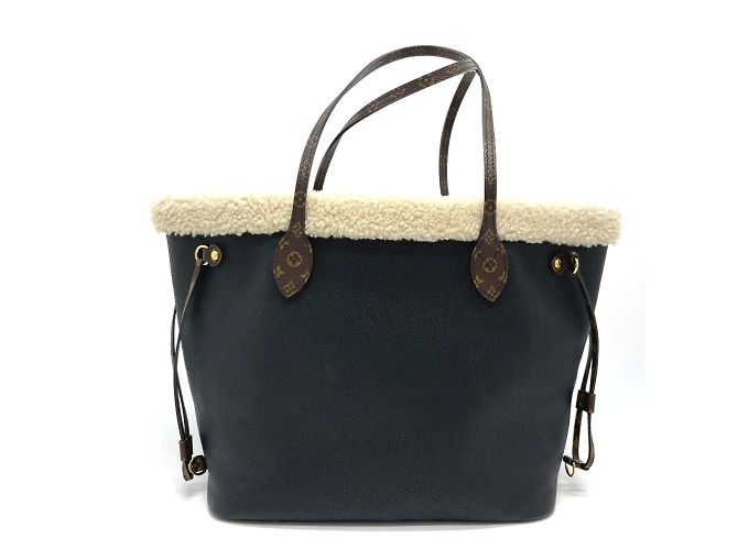 Borsa a Spalla Neverfull MM Monogram Flower di Louis Vuitton Nero Monogramma - vista 3
