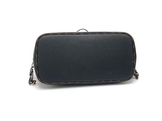 Borsa a Spalla Neverfull MM Monogram Flower di Louis Vuitton Nero Monogramma - vista 5