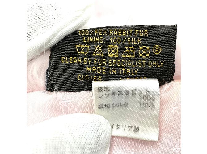 Sciarpa in pelliccia rosa e seta Louis Vuitton - vista 7