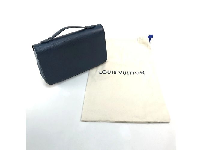 Borsa Clutch Zippy XL in Taiga Louis Vuitton Blu - vista 12