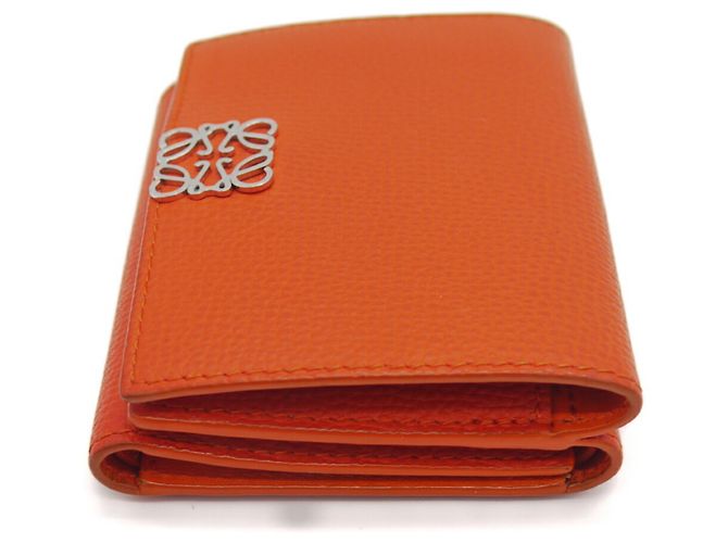 Cartera Trifold Anagram Loewe Naranja - vista 3
