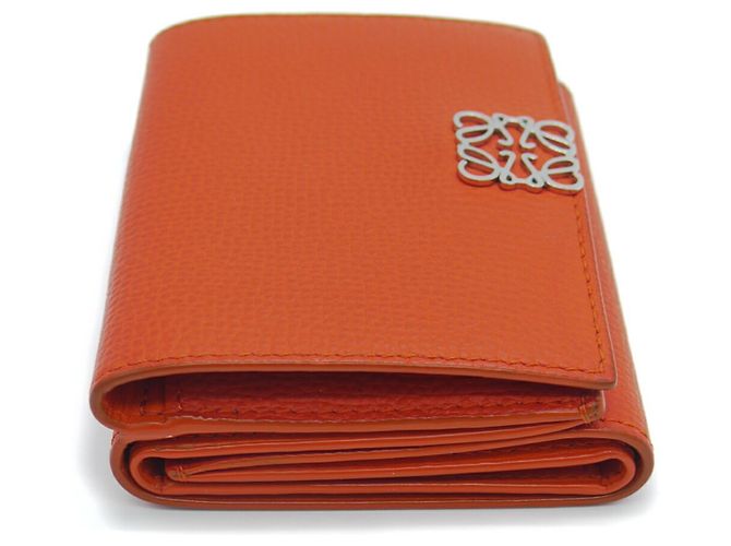 Cartera Trifold Anagram Loewe Naranja - vista 4